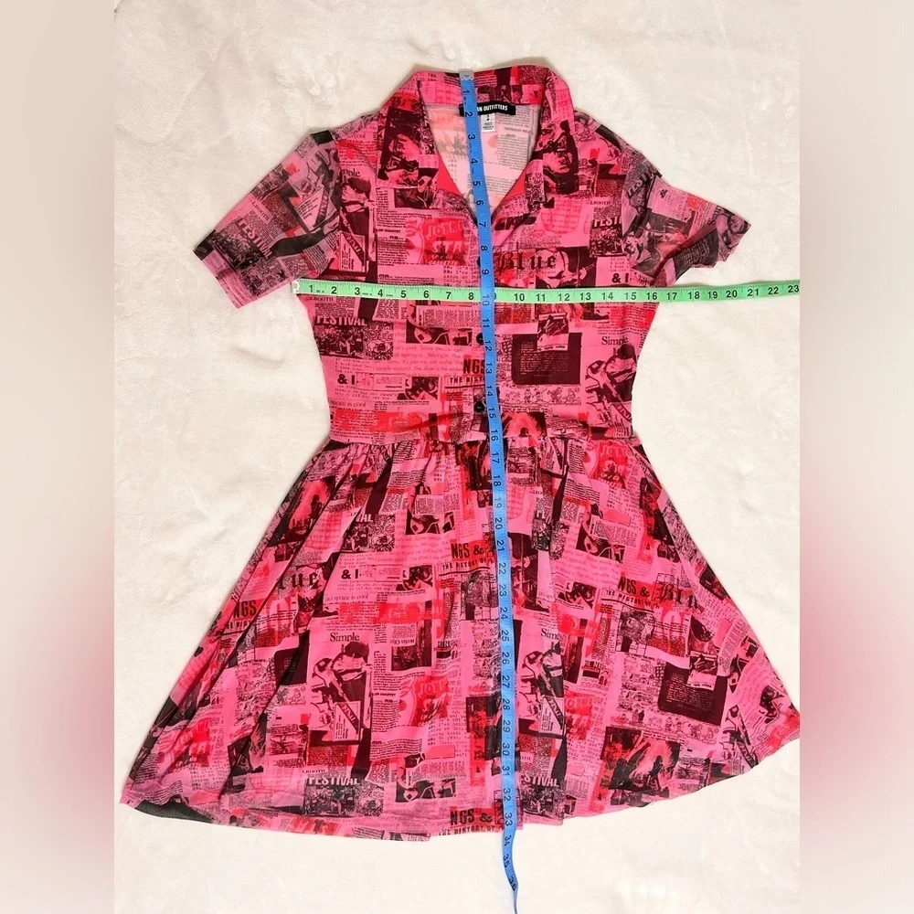 Urban Outfitters Pink Mini Polo Collar Dress - Picture 10 of 11